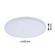 LED Panel Velora Dim-to-Warm Weiß, rundes LED-Paneel mit 400mm Durchmesser und 66mm Höhe.