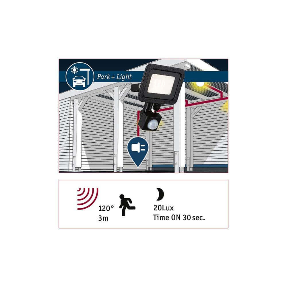 Park + Light Sensor LED Outstanding spotlight bimea IP65 black