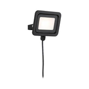 Park + Light LED outdoor wall spotlight Bimea IP65 black mounted on a wall, for outdoor lighting.