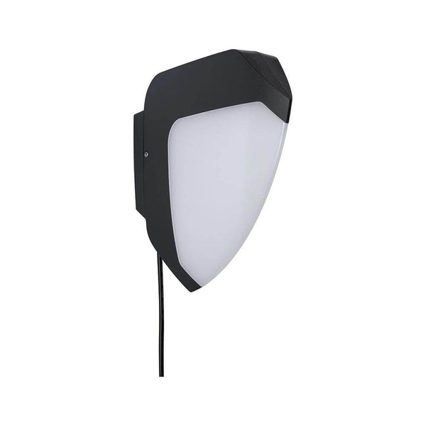 Park + Light LED sensor outdoor wall light Ikosea IP44 in anthracite with rectangular shape for outdoor use.