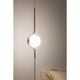LED Pendel-Stehlampe LE VITA 6W 2700K Goldfarben an einer Wand, stilvoll beleuchtet.