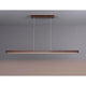 LED Pendellampe Smal 100cm Touch-Dimmer 1330lm Nuss in eleganter Holzoptik