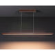 LED Pendellampe Smal 100cm Touch-Dimmer 1330lm Nuss in modernem Design und warmem Licht.