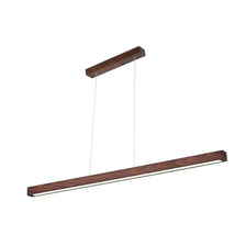 LED Pendellampe Smal Touch-Dimmer 3220lm Nuss, moderne Holz-Pendelleuchte in Nussbaumoptik