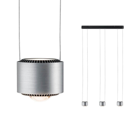 LED Pendelleuchte Aldan 3-flammig 3x9W mit individuellem Pendellängen und dimmbaren Licht.