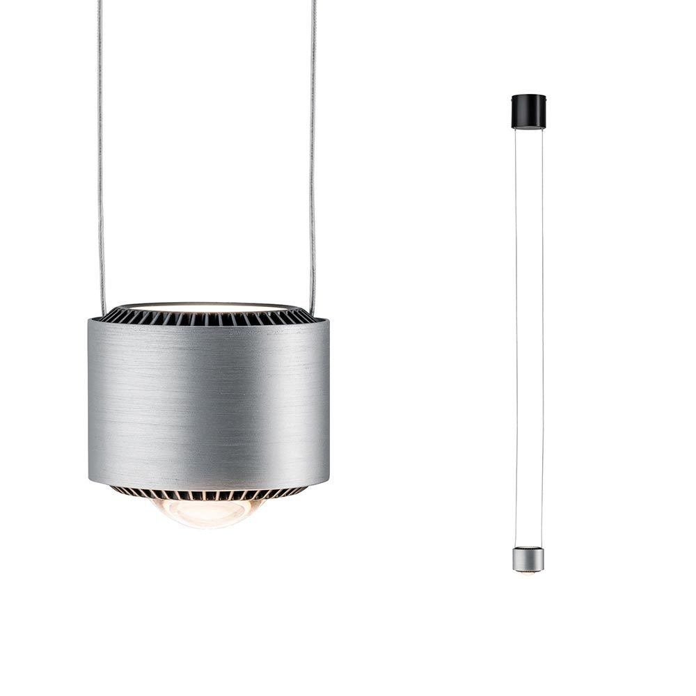 LED -riipuslamppu Aldan Schwarz, alumiini harjattu