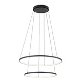 Lampada a ciondolo a LED Circolo Ø 60 cm 3000k nero