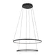 LED Pendelleuchte Circolo Ø 60cm 3000K Schwarz