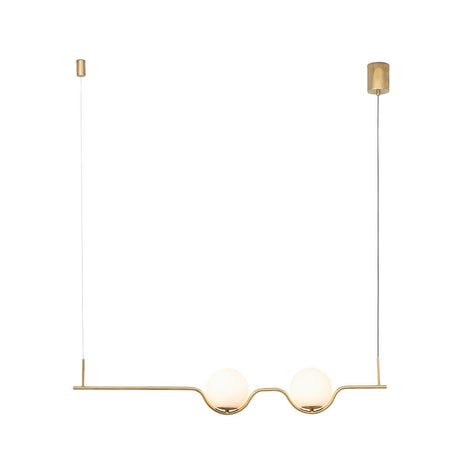 LED Pendelleuchte LE VITA 2x6W 2700K Goldfarben mit zwei Lichtquellen und elegantem Design.
