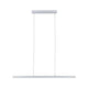 LED Pendelleuchte Lento 100cm in Chrom matt, höhenverstellbar und modern, ideal für gleichmäßige Raumbeleuchtung.