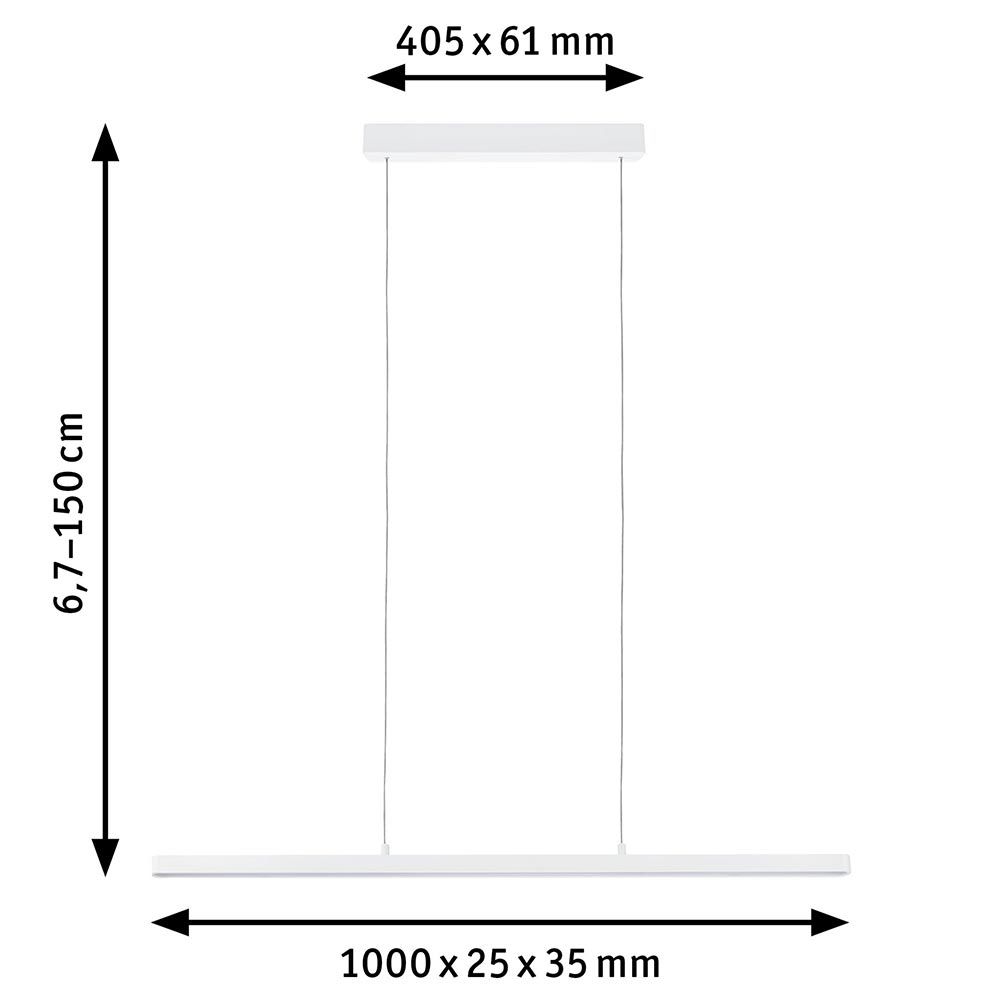 Lampada a ciondolo a LED Lento Chrom-Matt Dimmable