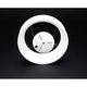 LED Pendelleuchte Loop 45cm Ring 1100lm Dimmbar Warmweiß in minimalistischer Optik auf schwarzem Hintergrund.