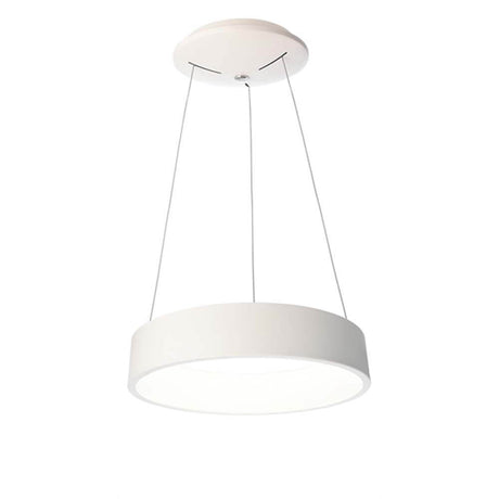 LED Pendelleuchte Loop 45cm Ring 1100lm Dimmbar Warmweiß mit minimalistischer Optik und opal Abdeckung.