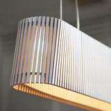 Lâmpada pendente LED Owalo 7000 feita de madeira 100cm