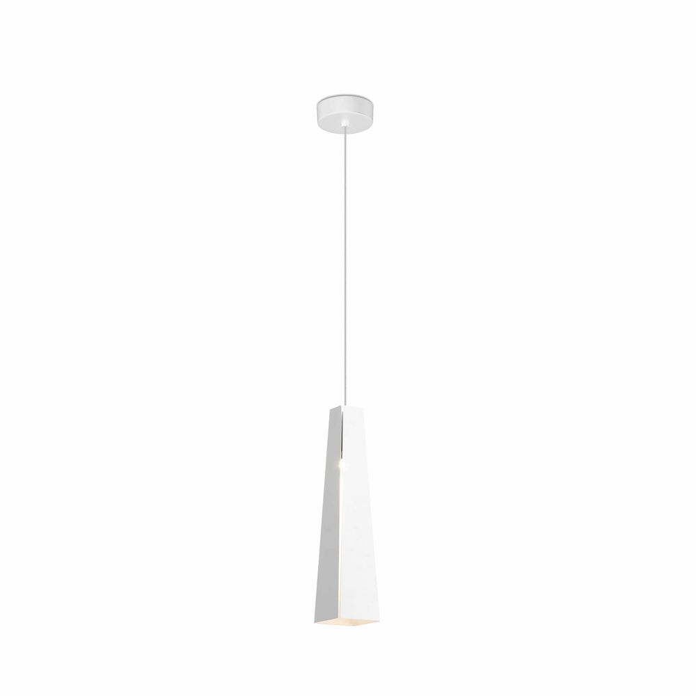 LED Pendelleuchte PLUMA 6W 3000K Weiß in modernem Design, ideal für zeitgemäße Innenräume.