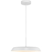 LED Pendelleuchte Piso in Weiß, skandinavisches Design mit großer Lichtfläche und Dim-to-Warm-Technologie
