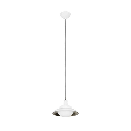 LED Pendelleuchte SIDE Weiß, Nickel in modernem Design, ideal für stimmungsvolle Beleuchtung.