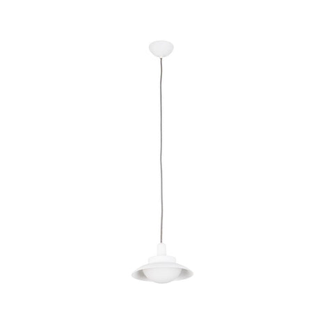 LED Pendelleuchte SIDE Weiß hängend an der Decke mit klaren Linien und elegantem Design.