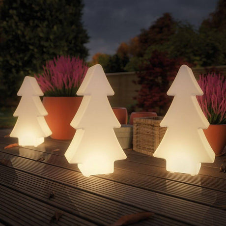 LED Plug & Shine light object tree IP67 24V 3000K 260lm, elegant illuminated fir trees for outdoor use.