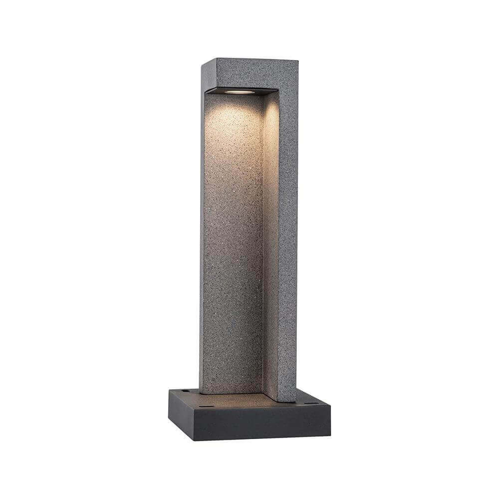 LED bollard lamp concrea black sandstone concrete IP65
