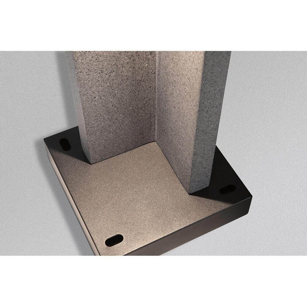 LED bollard lamp concrea black sandstone concrete IP65