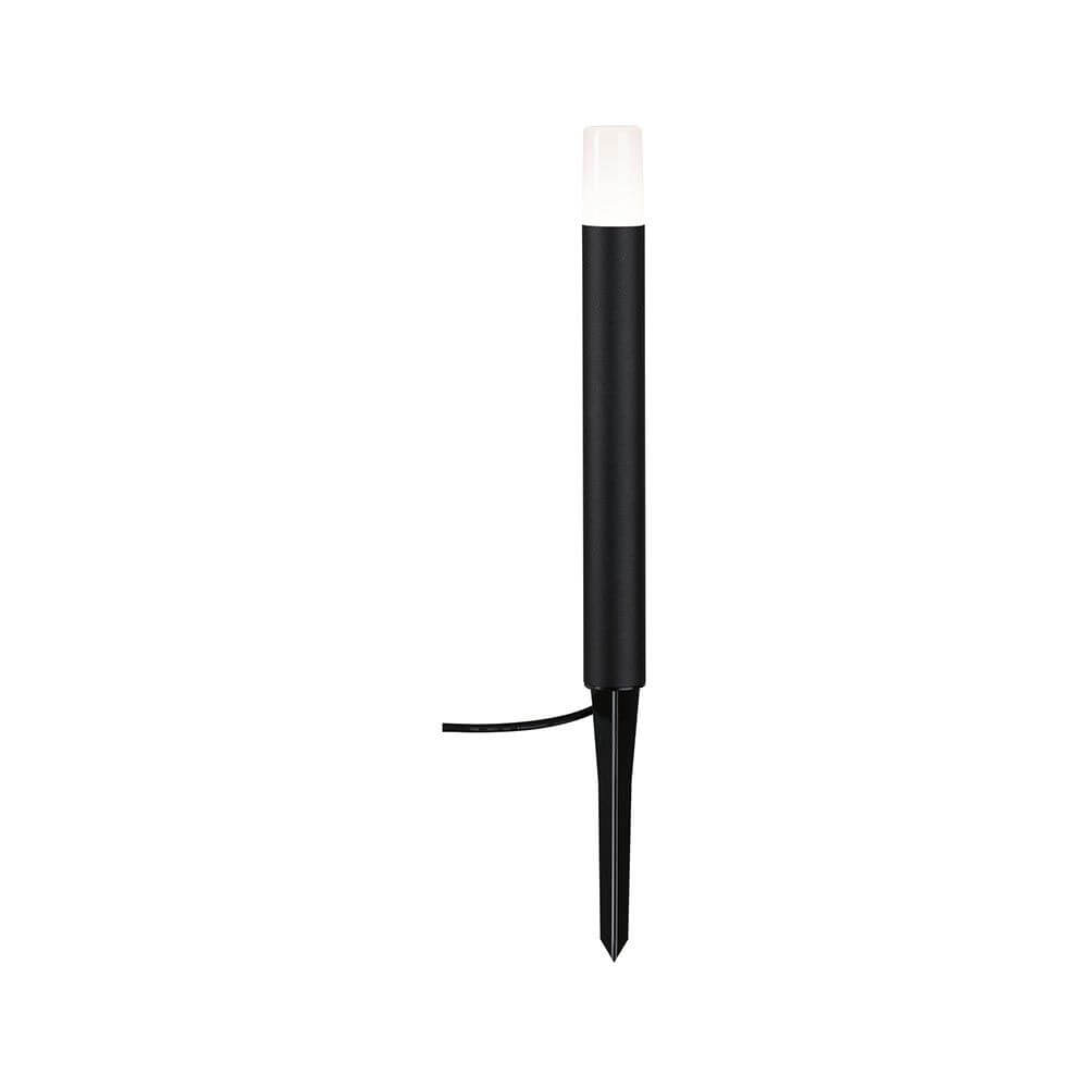 LED Pollerleuchte Flarea 40cm Schwarz Metall IP65 für blendfreie Lichtakzente im Außenbereich.