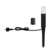 LED Wegleuchte Flarea Schwarz Alu 20cm IP65 mit Kabel und Erdspieß, ideal für Außenbeleuchtung.