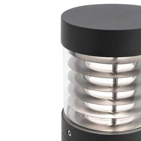 LED Pullert GIZA 12W 3000K IP54 Mørkegrå med et moderne design, ideel til udendørs områder.