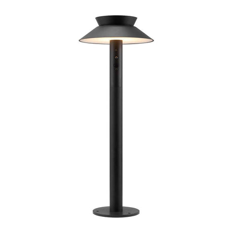 LED Pollerleuchte Justina Solar IP44 mit modernem Design, ideal für Gartenwege und Auffahrten.