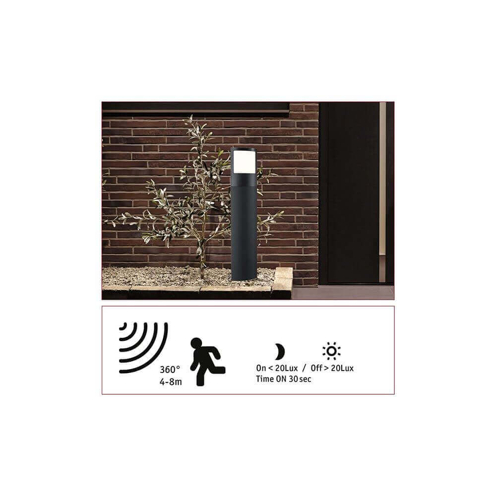 LED PollerLuchte PADEA with movement and twilight sensor