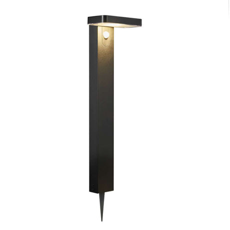 LED Pollerleuchte Rica Square Solar IP44, kabellose Solar-Gartenleuchte mit Bewegungssensor für Einfahrt und Eingang