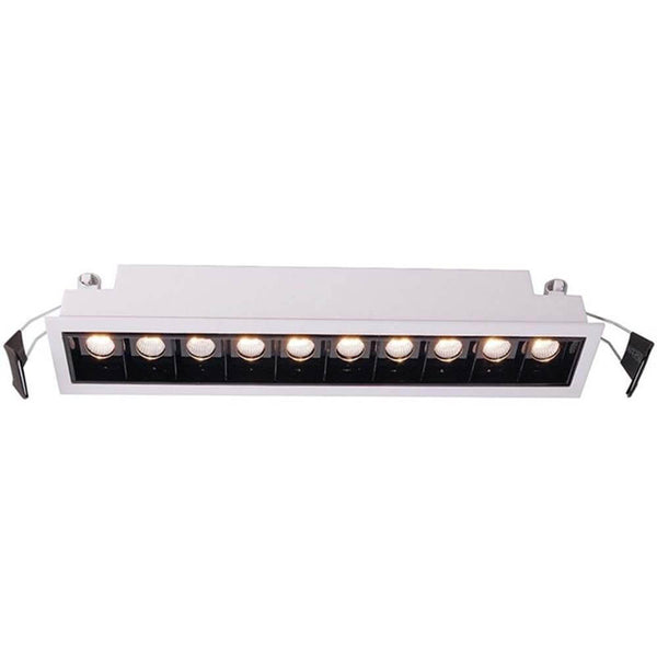 LED Grid recessed light Line 1545lm10x2W warm white in a modern design with 10x2W LEDs.