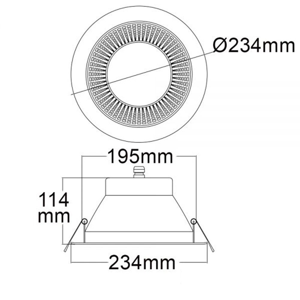 LED Downlight Reflektor Pro Ø 23,4cm 30W UGR<19 Warmweiß  Pro-Light   