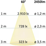 LED Downlight Reflector Pro Ø 23.4cm 30W UGR<19 warm white