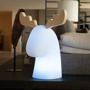 LED Reindeer Rudy rechargeable battery + solar IP65 - decorative lamp with a play of colours for indoor and outdoor use.