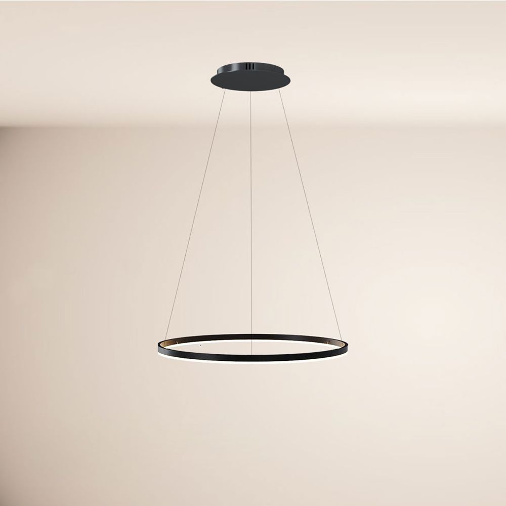 s.luce Lampada a sospensione ad anello LED Ø 80 cm