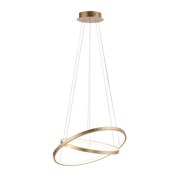 LED Hängeleuchte Circle Ø 50cm moderne goldene LED Pendelleuchte mit warmweißem Licht