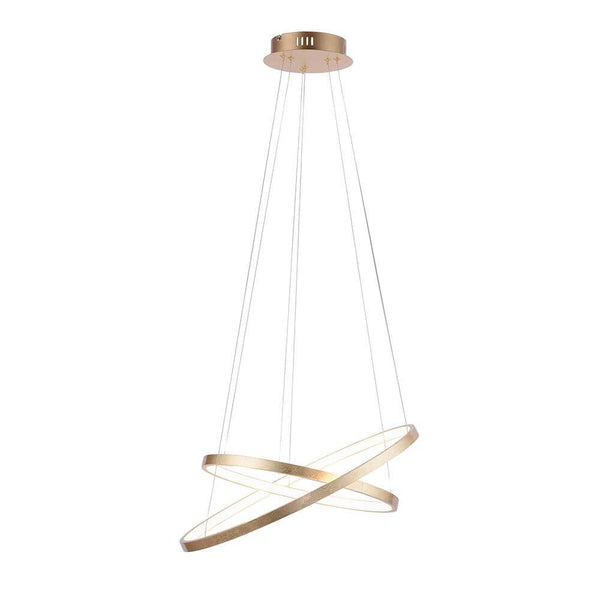 LED Hängeleuchte Circle Ø 50cm moderne LED Pendelleuchte in Gold mit warmweißem Licht