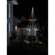 LED Schlauchsilhoutte Tannenbaum 3D groß 432 Warmweiße Dioden IP44 außenbeleuchtet bei Nacht.