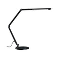 Schwarze LED Schreibtischleuchte FlexBar mit dimmbarer Tunable White-Funktion und verstellbarem Flexarm.