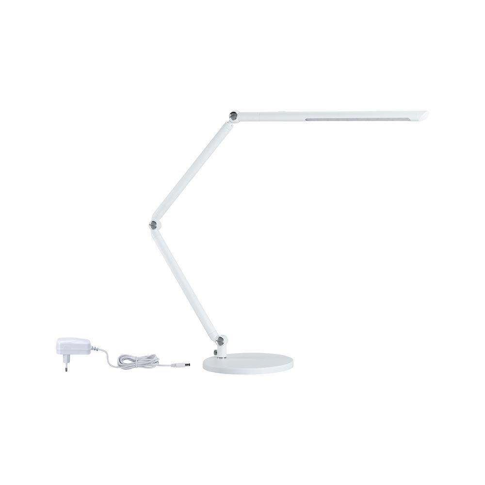 Lampe de bureau LED blanc flexable avec un gradateur en 3 étapes