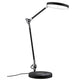 LED Schreibtischlampe Numis mit induktivem Laden, dimmbar und einstellbarem Licht, in Schwarz.