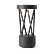 LED Sockelleuchte Twist 10W 3000K IP65 Dunkelgrau - moderne Gartenbeleuchtung in dunklem Design