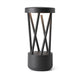 LED Sockelleuchte Twist 10W 3000K IP65 Dunkelgrau - moderne Gartenbeleuchtung in dunklem Design