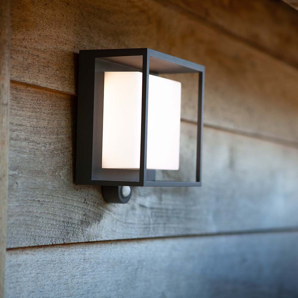 Lámpara solar de exterior Curtis LED con detector de movimiento