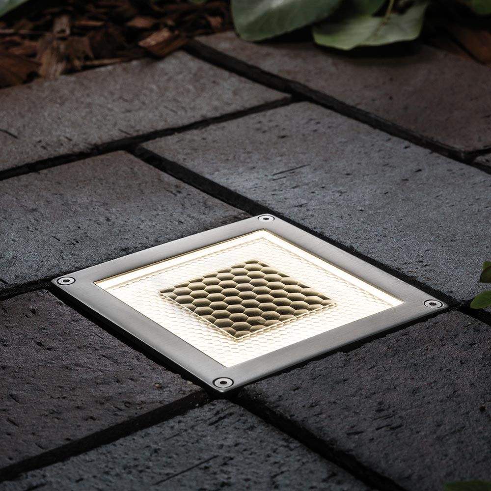 LED Piso solar lâmpada cubo IP67 Aço inoxidável