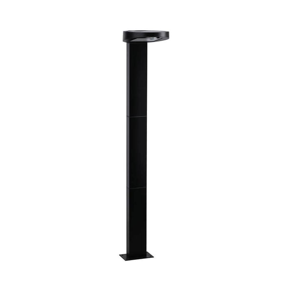 LED Solar Pollerleuchte Ryse mit Sensor IP44 3000K Anthrazit - elegante Solarleuchte für Garten und Wege.