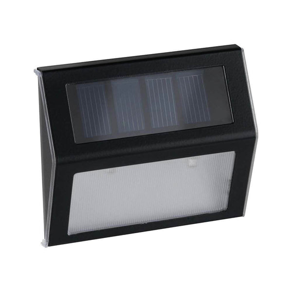 LED Solar Stufen Wand- & Treppenleuchte IP44 3000K Anthrazit - Solarbetriebene Outdoor-Leuchte für Treppen.