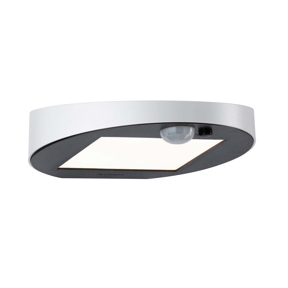 LED Solar Wall Lamp Ryse med rörelselarm IP44 3000K Vit