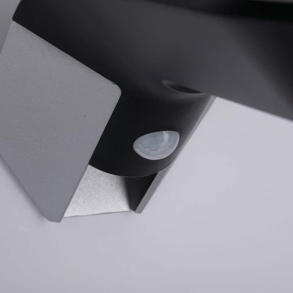 LED Solar Wall Lamp Soley med rörelsedetektor IP44 3000K Anthracite
